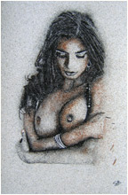 nude sand painting